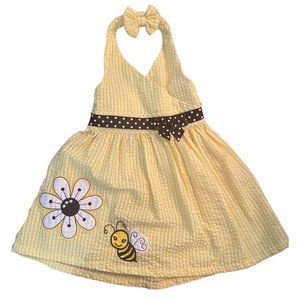 18m Yellow Seersucker Dress and Bloomers